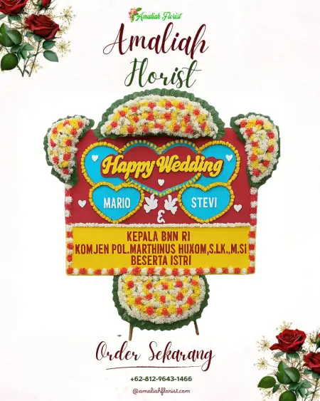 Papan Bunga Pernikahan Kawak